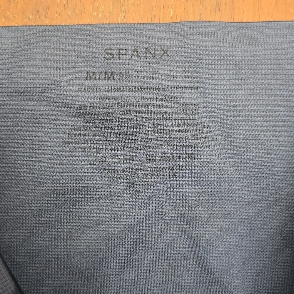 SPANX tights Navy Blue Pattern Sz M WIDE BAND HIGH WAISTED - Picture 2 of 6